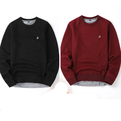 Sweater Men Autumn And Winter Plus Velvet Thickening Base