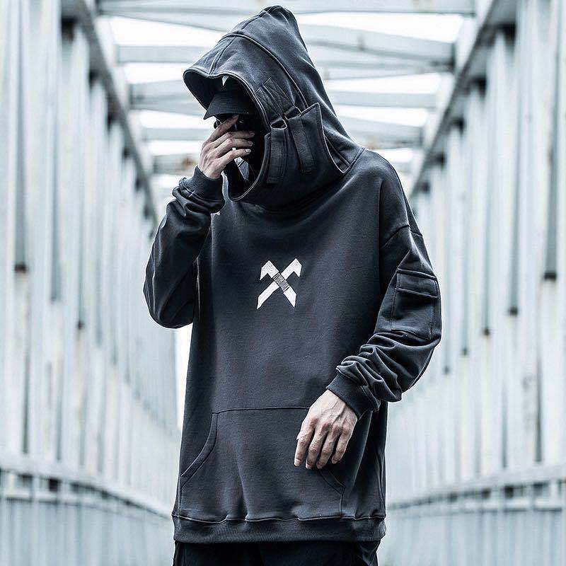High collar coat hooded sweater - ARCHSHOPE