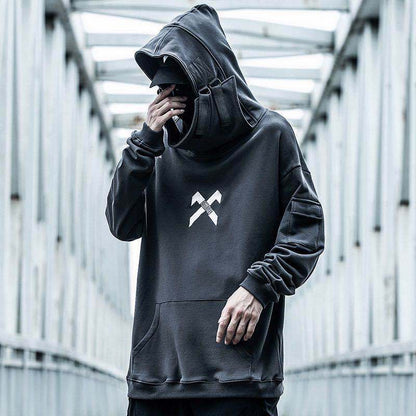 High collar coat hooded sweater - ARCHSHOPE