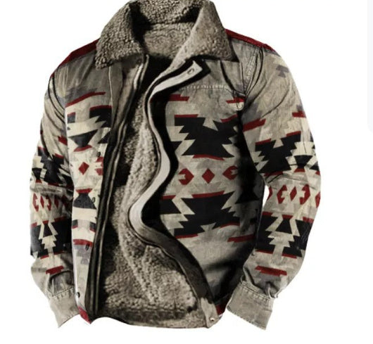 Thickened Side Seam Pocket Casual Zipper Loose Wolf Cotton Jacket - ARCHSHOPE