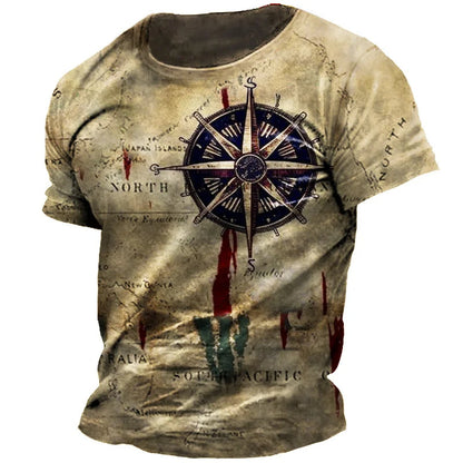 Men's Casual Loose Short Sleeves T-shirt Round Neck - ARCHSHOPE