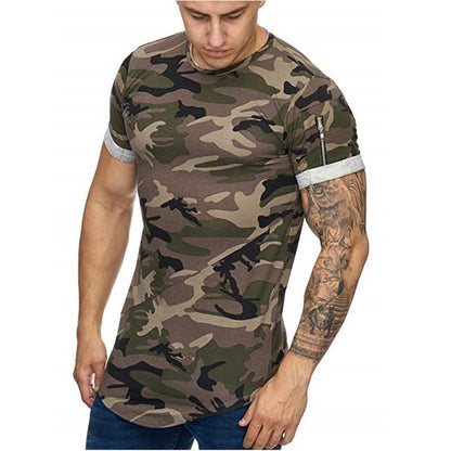 Men's T-shirt Camouflage Gradient Printing Casual Men's Short Sleeve T-shirt - ARCHSHOPE