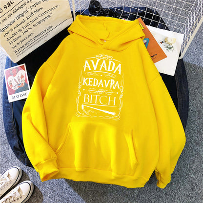 Women With Fleece Loose Hoodies And Letters - ARCHSHOPE