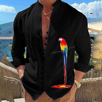 Chemise simple et décontractée pour homme avec impression numérique 3D