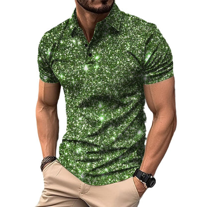 Polo Shirt Digital Printing Button Street Casual T-shirt - ARCHSHOPE