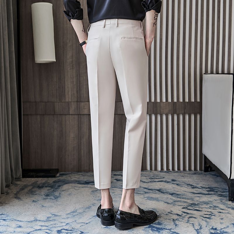 Summer Trendy Casual Suit Pants Male
