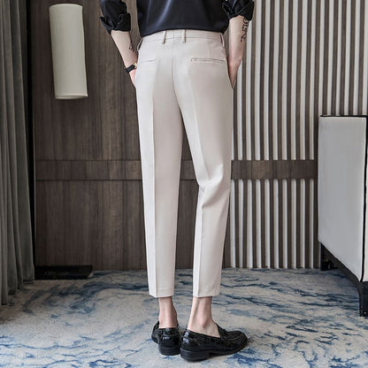 Summer Trendy Casual Suit Pants Male