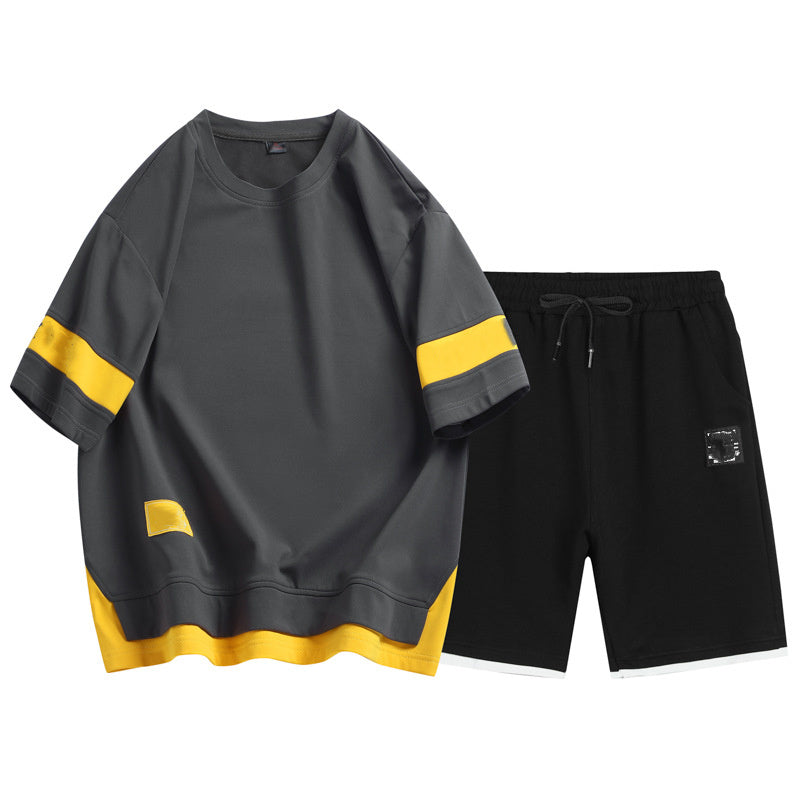 Men's Short Sleeve Loose Waffle Suit - ARCHSHOPE