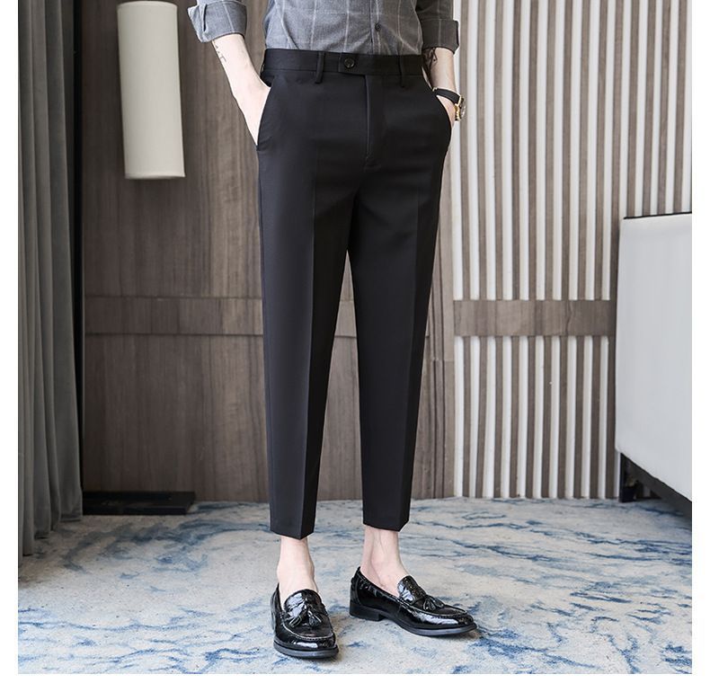 Summer Trendy Casual Suit Pants Male
