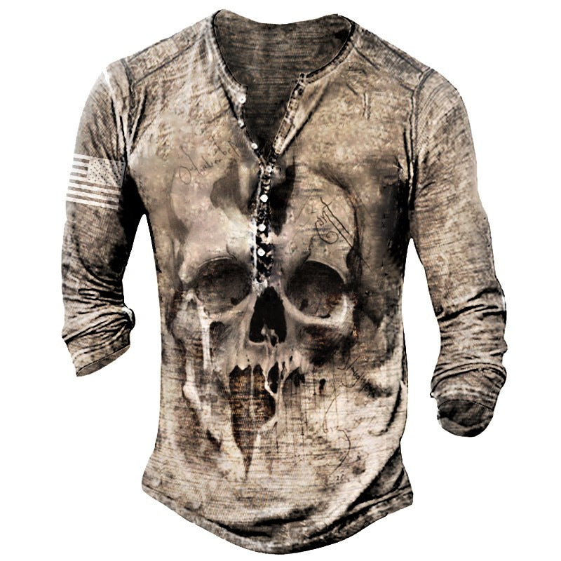 Printed Men's Street Long-sleeved Sports T-shirt - ARCHSHOPE