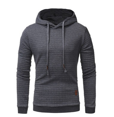 fo Square Pattern Quilted Classic  Men's  Casual Hoodies Men - ARCHSHOPE