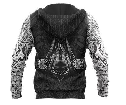 Viking Odin Best Viking Tattoo 3D Hoodies Men Women Hipster Streetwear Outfit - ARCHSHOPE
