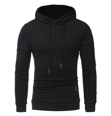 fo Square Pattern Quilted Classic  Men's  Casual Hoodies Men - ARCHSHOPE