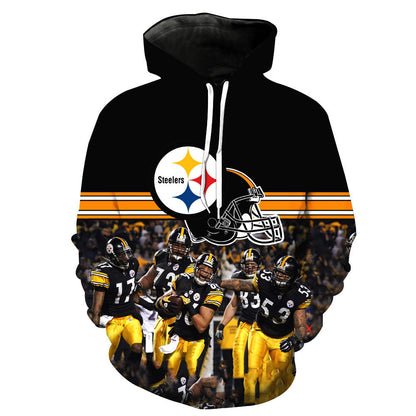 Fashion Sweatshirt Men  Women 3d Hoodies Print American Pittsburgh Pattern Slim Unisex Slim Stylish Hooded Hoodies - ARCHSHOPE
