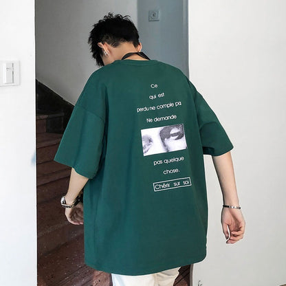 Loose half short sleeve t-shirt men - ARCHSHOPE