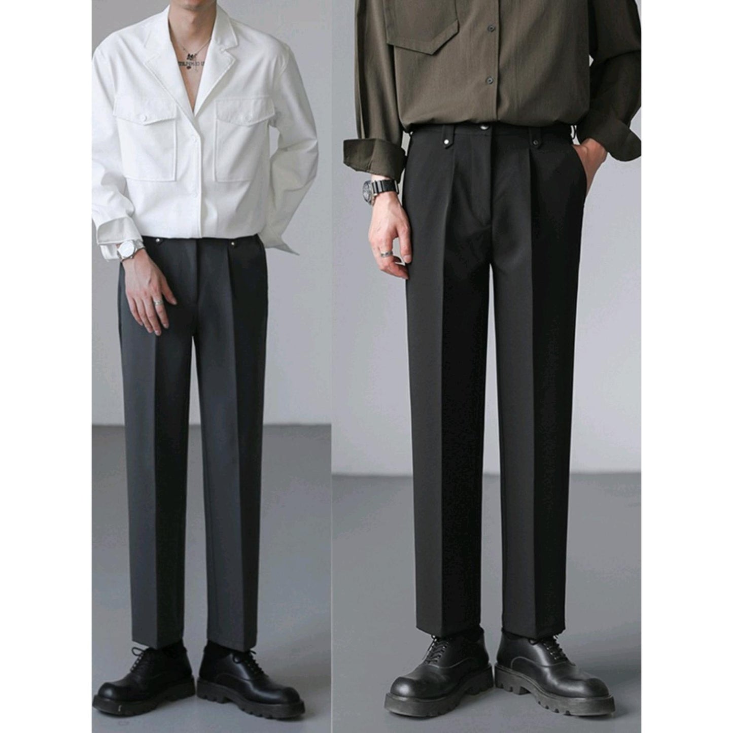 Spring And Summer Loose Straight Casual Suit Pants
