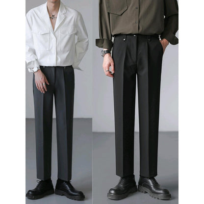 Spring And Summer Loose Straight Casual Suit Pants