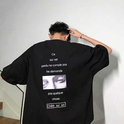 Loose half short sleeve t-shirt men - ARCHSHOPE