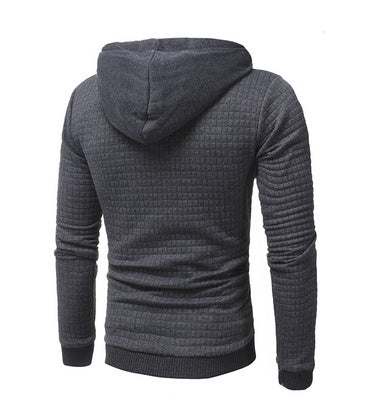 fo Square Pattern Quilted Classic  Men's  Casual Hoodies Men - ARCHSHOPE