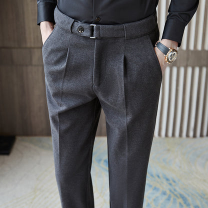 Woolen Suit Pants Male Business Casual Trousers