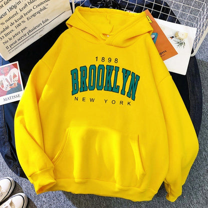 1898 Brooklyn New York Printed Women Hoodie - ARCHSHOPE