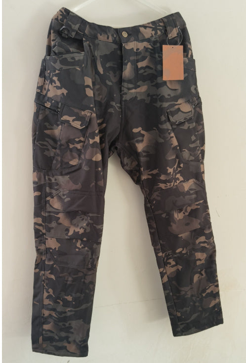 Winter Tactical Pants Men's Fleece-lined Waterproof Shark Skin Soft Shell Tactical Pants
