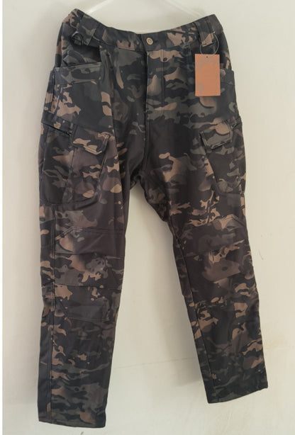 Winter Tactical Pants Men's Fleece-lined Waterproof Shark Skin Soft Shell Tactical Pants