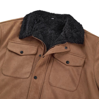 Men's Vintage Suede Casual Coat Lapel - ARCHSHOPE
