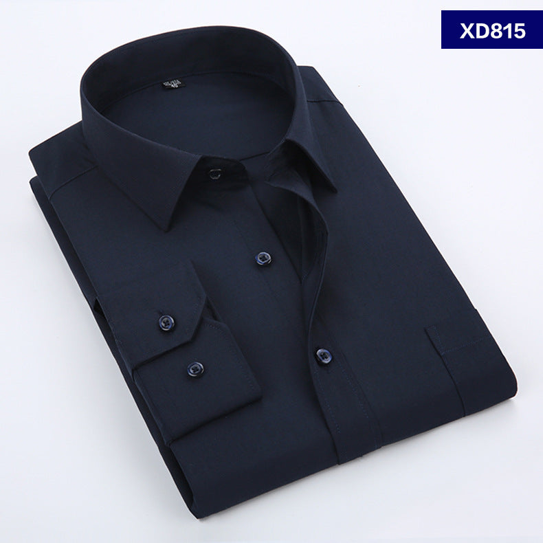 Men's White Long-sleeved Shirt, Tooling Fashion, Business, Professional Dress, Korean Style Shirt