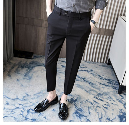 Summer Trendy Casual Suit Pants Male
