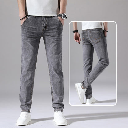 Jean rétro fin, coupe droite et ample, pantalon décontracté pour homme