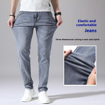 Jean rétro fin, coupe droite et ample, pantalon décontracté pour homme