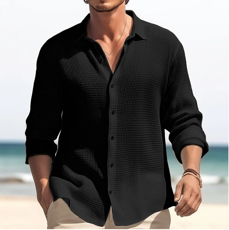 Men's Long Sleeve Single Breasted Fashion Tops