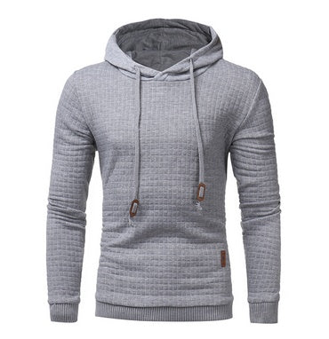 fo Square Pattern Quilted Classic  Men's  Casual Hoodies Men - ARCHSHOPE