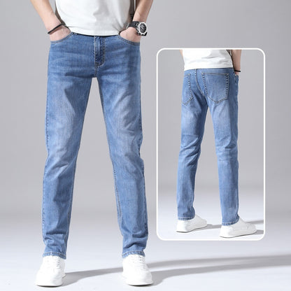 Jean rétro fin, coupe droite et ample, pantalon décontracté pour homme