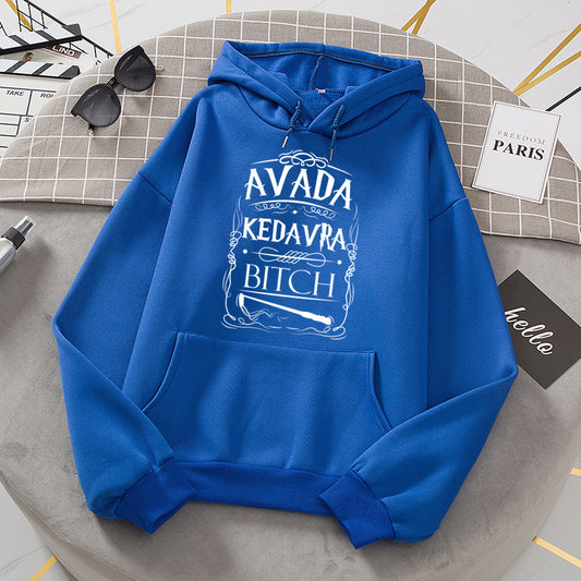 Women With Fleece Loose Hoodies And Letters - ARCHSHOPE
