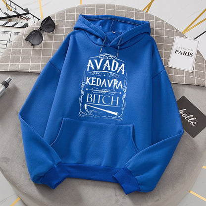 Women With Fleece Loose Hoodies And Letters - ARCHSHOPE