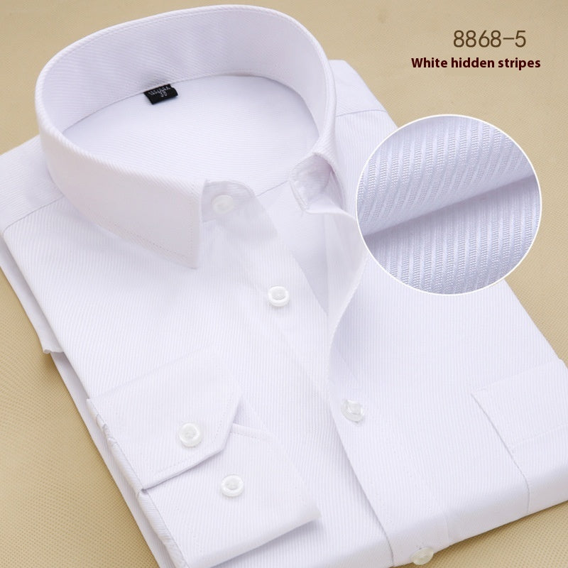 Men's Black Shirt Long Sleeve Shirt Business Slim Fit