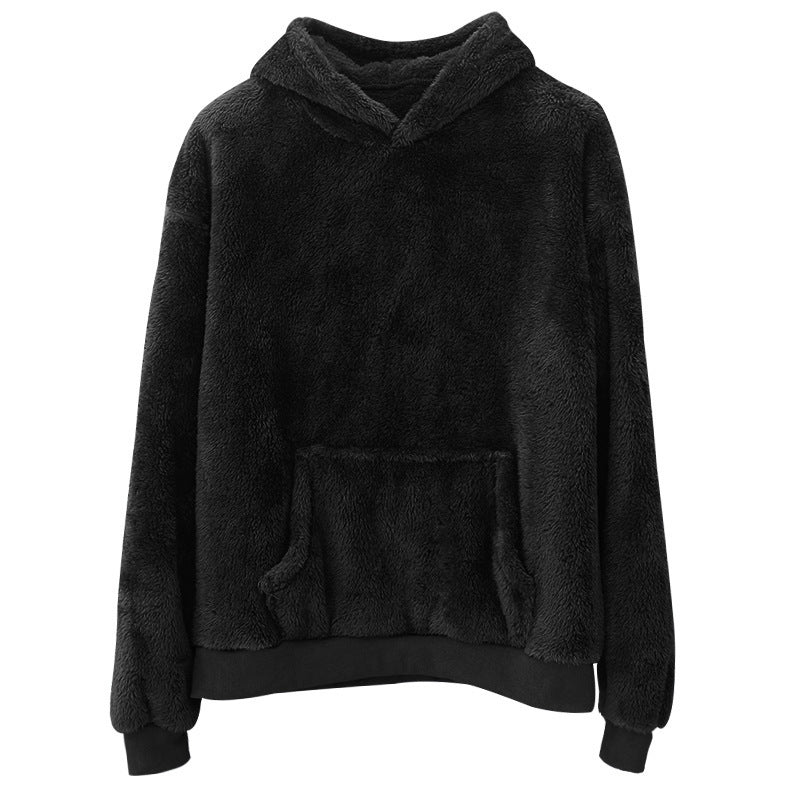Double-sided Velvet Hooded Sweater Men's Plush Sweatshirt With Pockets - ARCHSHOPE