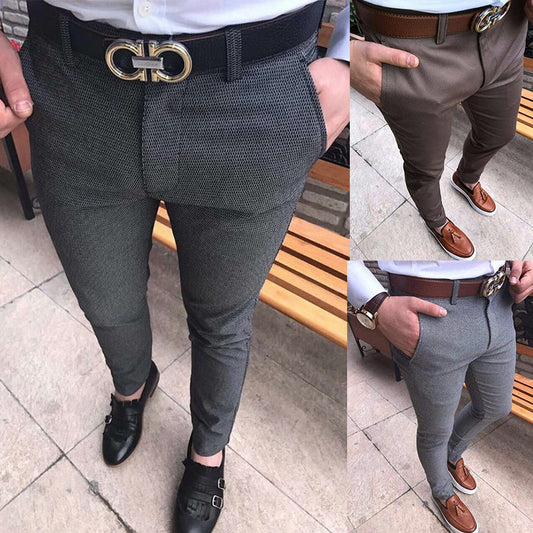 Fit Casual Trousers Men's Suit Pants Trend