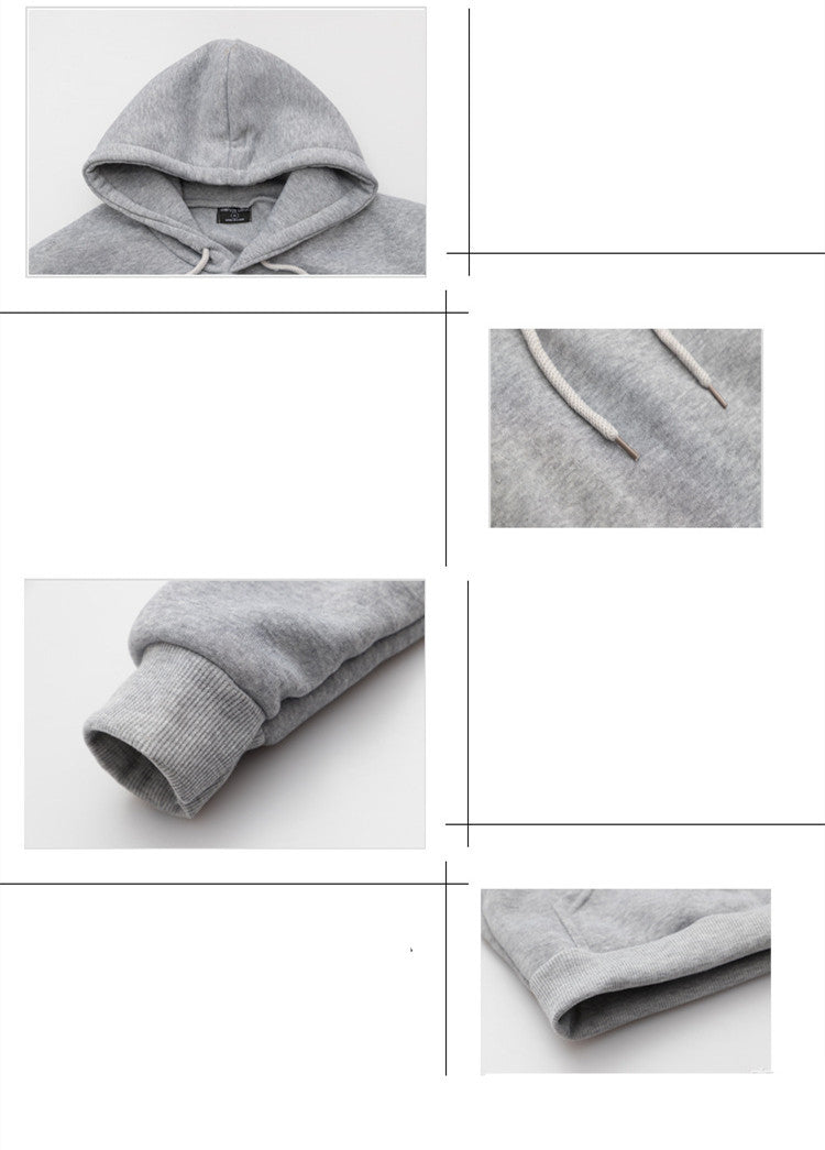 Casual Men's Loose Long-sleeved Plus Fleece Sweater - ARCHSHOPE