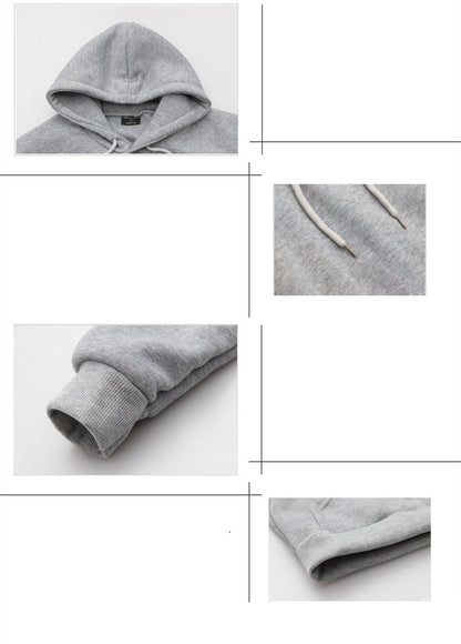 Casual Men's Loose Long-sleeved Plus Fleece Sweater - ARCHSHOPE