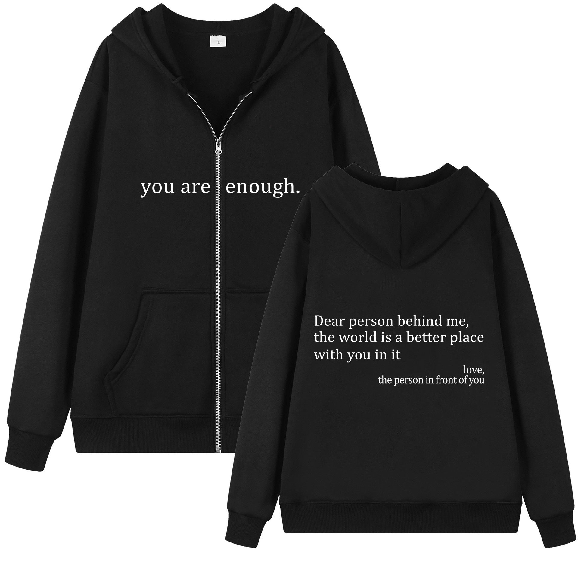 Hoodies Plus Size Sweatshirt Casual Drawstring Zipper Clothes - ARCHSHOPE
