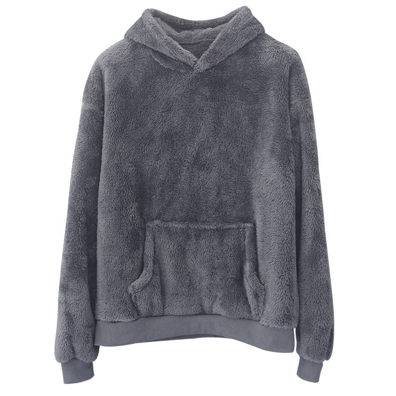 Double-sided Velvet Hooded Sweater Men's Plush Sweatshirt With Pockets - ARCHSHOPE