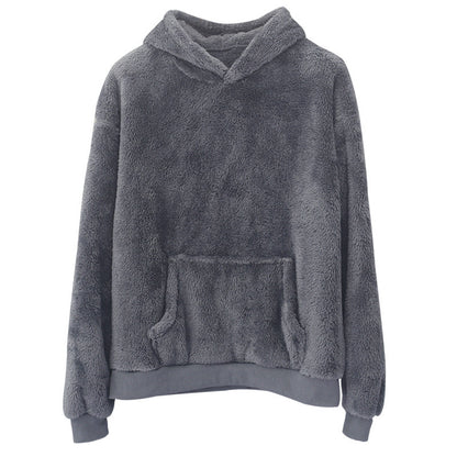 Double-sided Velvet Hooded Sweater Men's Plush Sweatshirt With Pockets - ARCHSHOPE