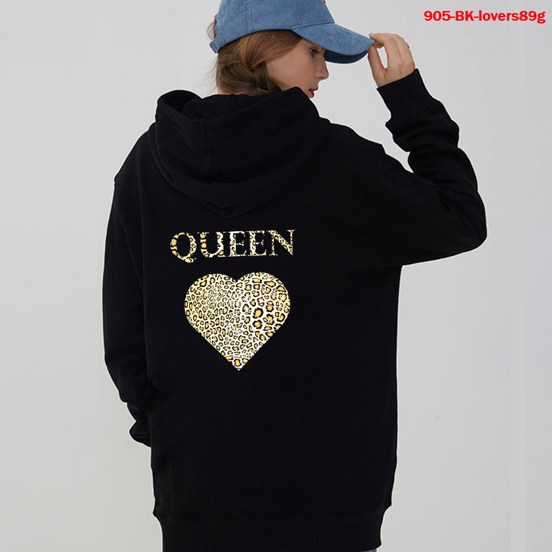 Women Hoodies King Queen Printed Sweatshirt Lovers - ARCHSHOPE