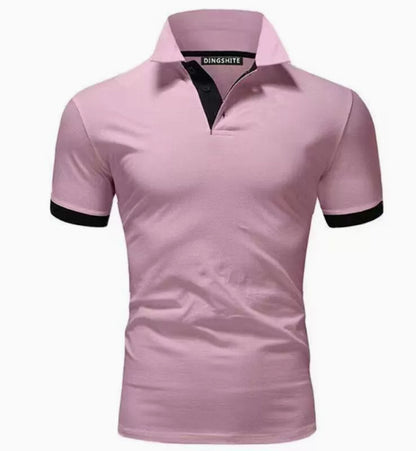 Men Tee Polo-Shirt Shorts-Sleeve Business Stritching MTP129 Men's Luxury Summer Covrlge - ARCHSHOPE