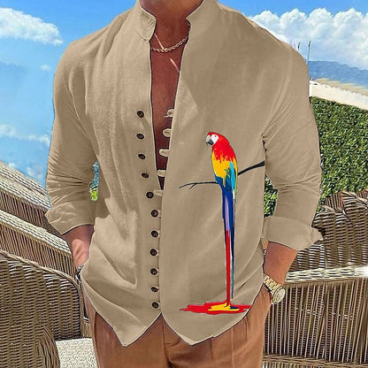 Chemise simple et décontractée pour homme avec impression numérique 3D