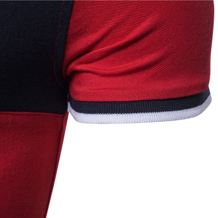 Men's Stitching POLO Shirt Plus Size Men's Short Sleeves - ARCHSHOPE