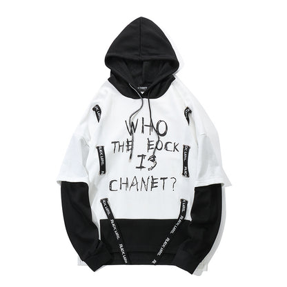 Autumn Men Graffiti Oversize Hoodies Hip-hop Round Neck Cotton Hoodie - ARCHSHOPE